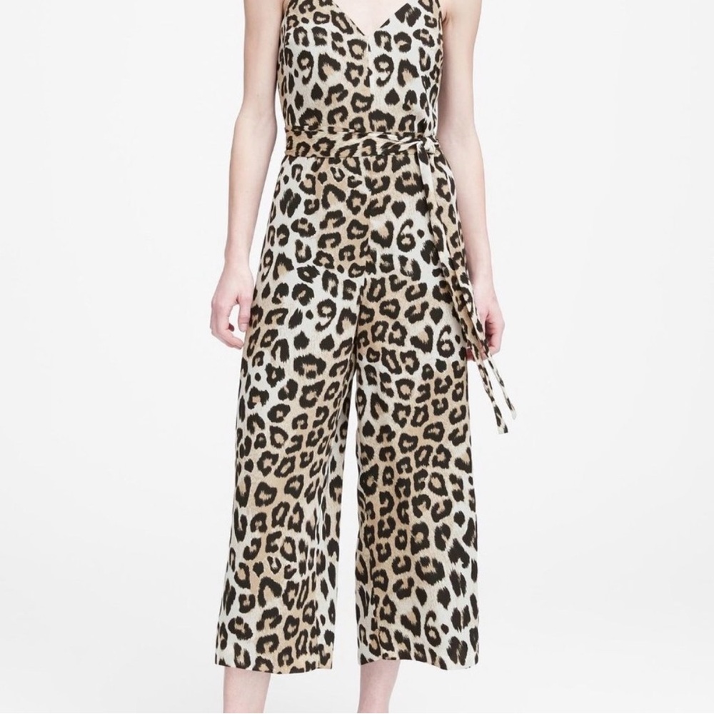 NWT! Banana Republic Wide Leg Leopard Print Jumpsuit